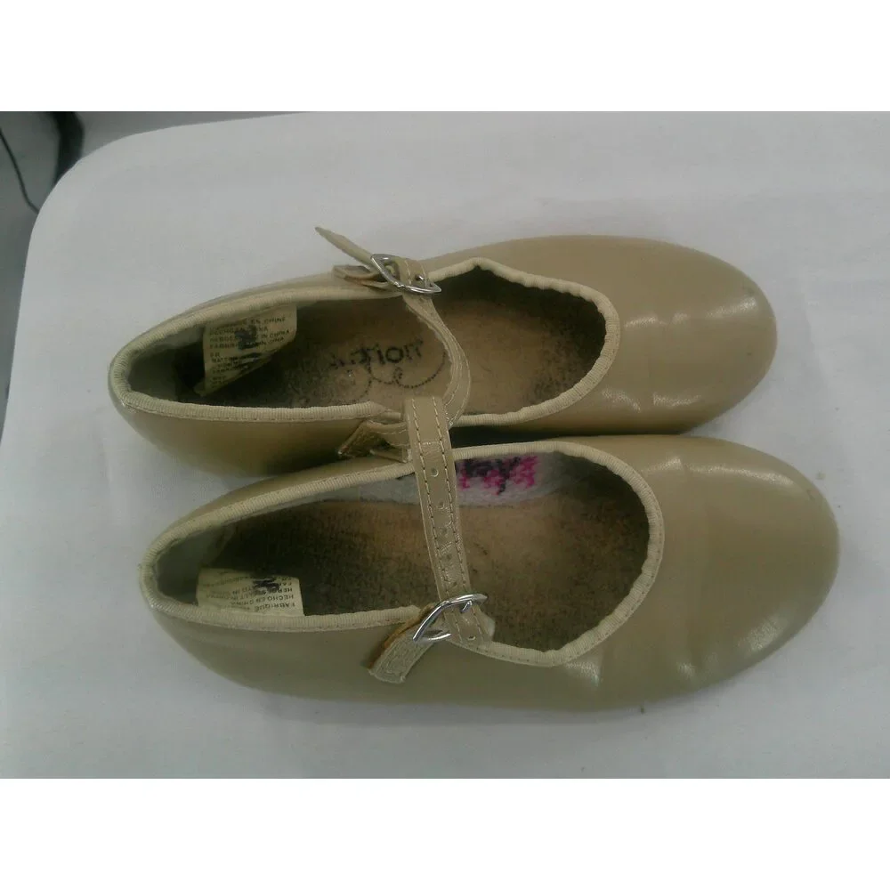 Pre-Owned Dance Tap Shoes Revolution Kids 13.5M Mary Jane Leather Buckle Student